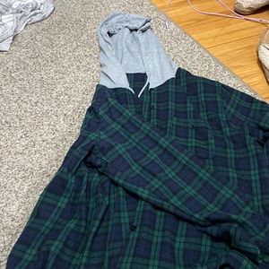 SHEIN plus size flannel with hood